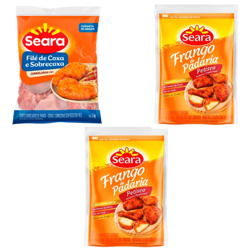 Combo 2kg de Frango de Padaria 1kg de Coxa e Sobrecoxa Dessosada