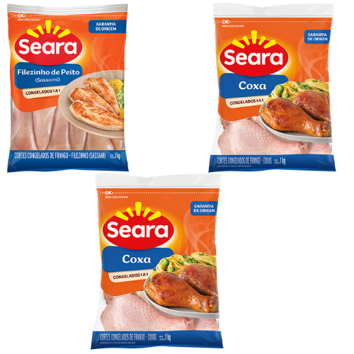 Combo 1 kg File de Peito em Cubos 2 kg de Coxa e sobrecoxa Dessosada