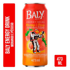 Energético Baly Sabor: Morango e Pêssego 473ml