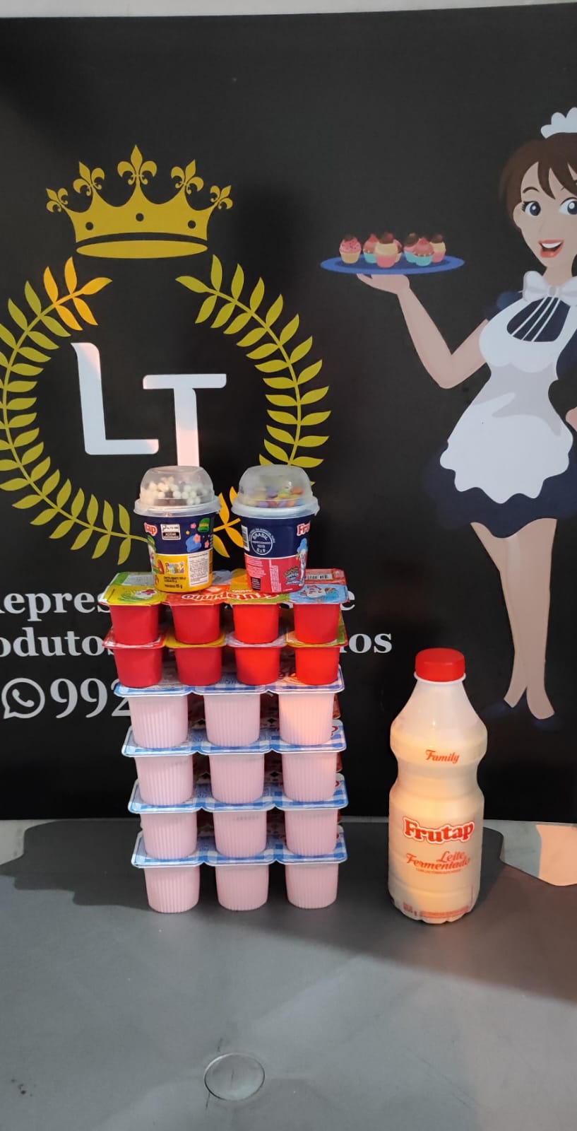 Kit 4 Polpa, 2 Frutapinho Morango, 2 Iogurte com Confete, 1 Leite Fermentado 850g