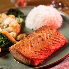 Teppan yaki de salmão